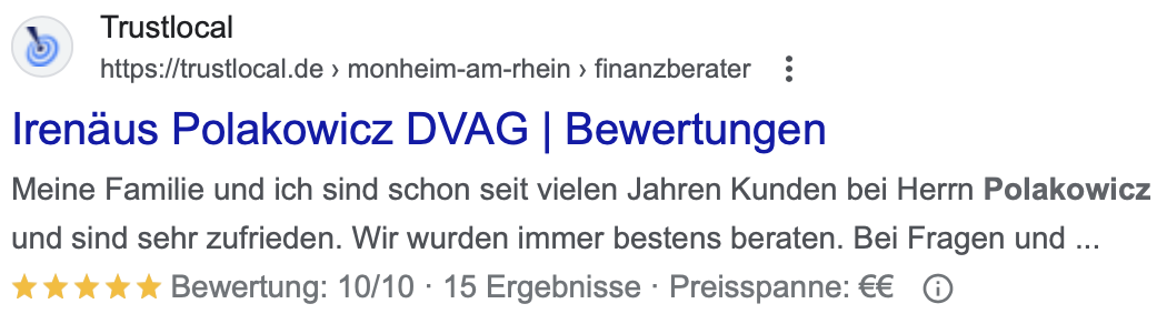 Bewertung Polakowicz